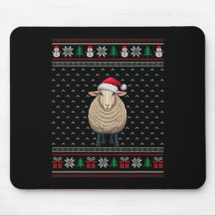 Tapis De Souris Moutons portant le chapeau de Noël Vilain Noël Ama
