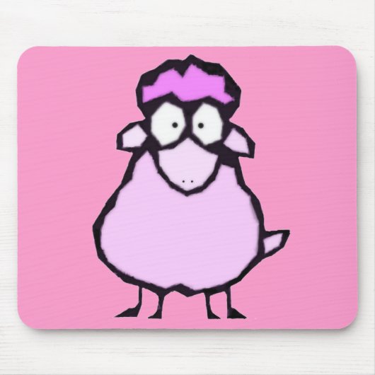 Tapis De Souris Moutons roses Mousepad (Devant)