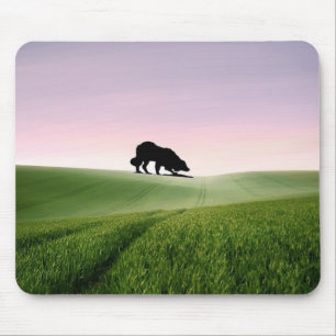 Tapis De Souris Moutons sur l'horizon… border collie Mousepad