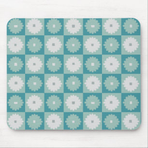 Tapis De Souris Moyenne Siècle Fleur géométrique moderne Mousepad