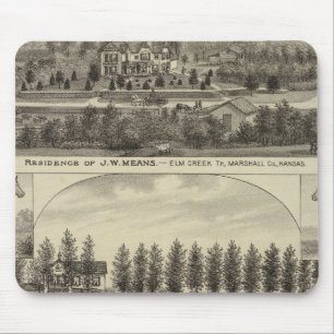 Tapis De Souris Moyens, truites et sabins au Kansas