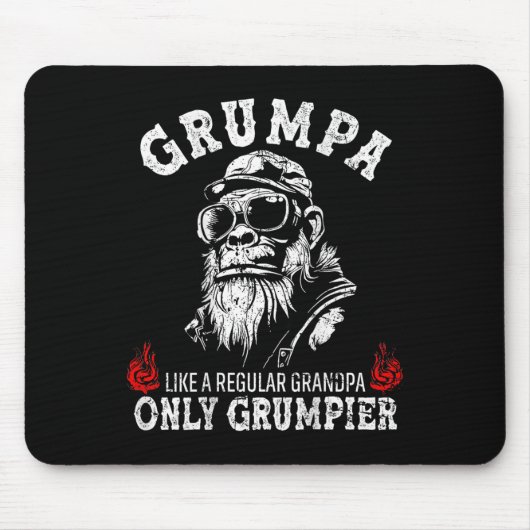 Tapis De Souris Mpa Like A Regular Grand-pa Only Mer Monkey (sur B (Devant)