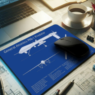 Tapis De Souris MQ-1 Predator UAV- Plan d'avion ABD