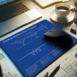 Tapis De Souris MQ-1 Predator UAV- Plan d'avion AD