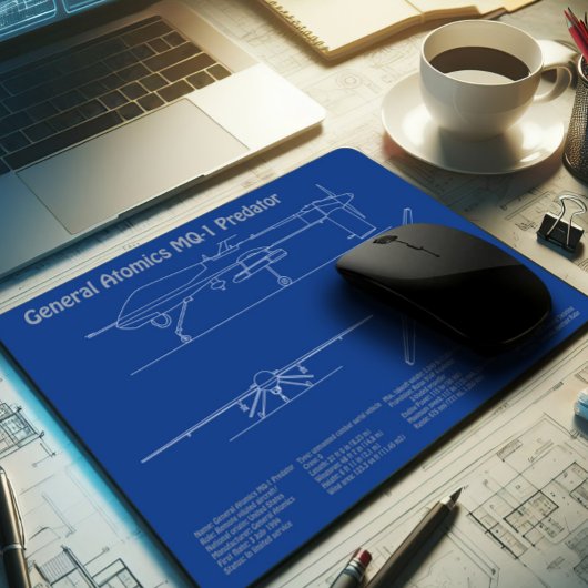Tapis De Souris MQ-1 Predator UAV- Plan d'avion AD