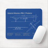 Tapis De Souris MQ-1 Predator UAV- Plan d'avion AD (Avec souris)