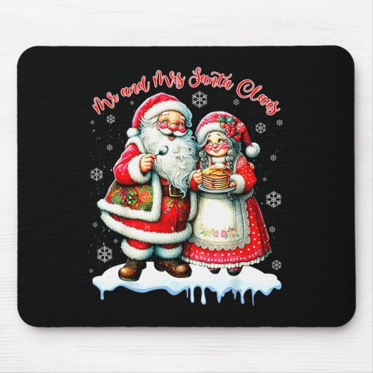 Tapis De Souris Mr &amp; Mrs Santa Claus Christmas Matching Couple (Devant)
