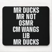 Tapis De Souris Mr Ducks Mr Not Duck Joke Phonetic Puzzle (Devant)