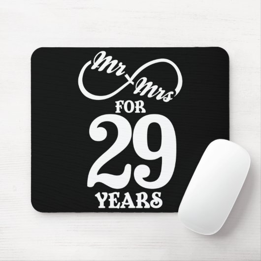 Tapis De Souris Mr Mrs For 29 Years 29th Wedding Anniversary (Avec souris)
