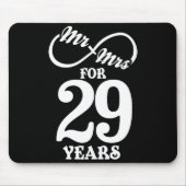 Tapis De Souris Mr Mrs For 29 Years 29th Wedding Anniversary (Devant)