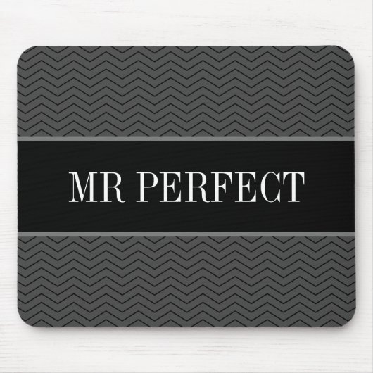 Tapis De Souris Mr Perfect Dad elegant zigzag chevron stripe gift (Devant)