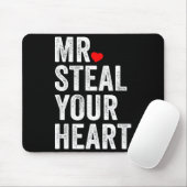 Tapis De Souris Mr. Steal Your Heart Funny Valentines Day Men’s  (Avec souris)