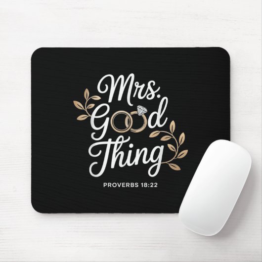 Tapis De Souris Mrs Good Thing Christian Proverbs Christian Couple (Avec souris)