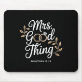 Tapis De Souris Mrs Good Thing Christian Proverbs Christian Couple (Devant)