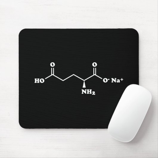 Tapis De Souris MSG Monosodium Glutamate Molecule Formule chimique (Avec souris)