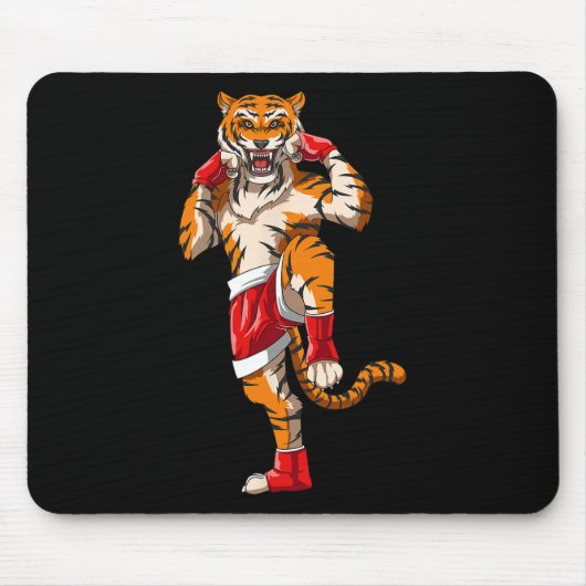 Tapis De Souris Muay Thai Tiger - Boxe Thaïlandaise et Kickboxing (Devant)