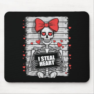 Tapis De Souris Mugshot de squelette Je vole des cœurs Saint-Valen