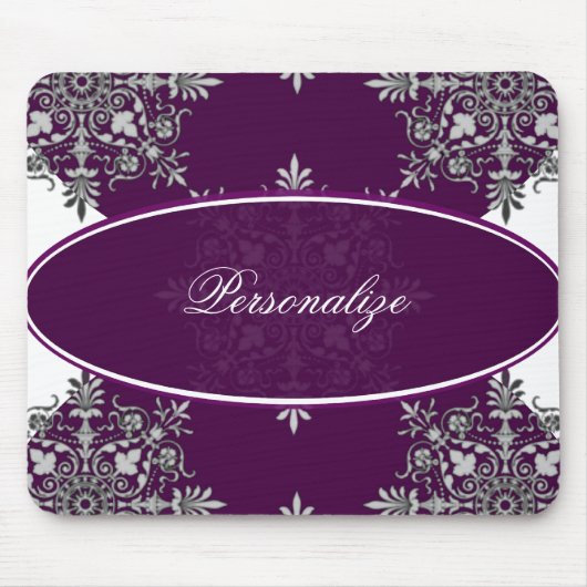 Tapis De Souris Mulberry Damask Mousepad (Devant)