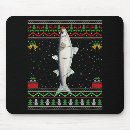 Tapis De Souris Mullet Fish Lover Matching Ugly Mullet Christmas T (Devant)