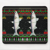 Tapis De Souris Mullet Fish Lover Matching Ugly Mullet Christmas T (Devant)