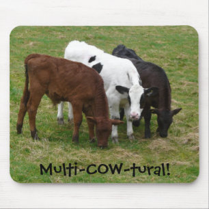 Tapis De Souris MULTI-VACHE-tural. Bétail multiculturels