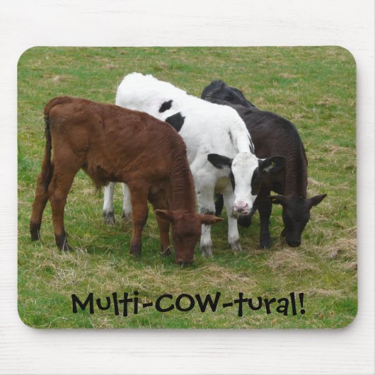 Tapis De Souris MULTI-VACHE-tural. Bétail multiculturels (Devant)