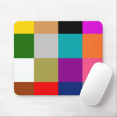 Tapis De Souris Multicolored Bold Color Blocks Design (Avec souris)