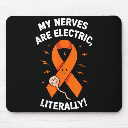 Tapis De Souris Multiple Sclerosis Awareness 2025 -orange Ribbon_  (Devant)