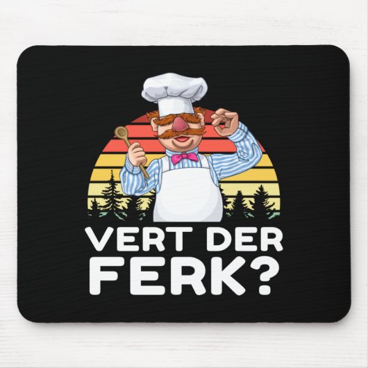 Tapis De Souris Muppet Show Swedish Chef Expletive New Funny Stic (Devant)