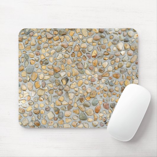 Tapis De Souris Mur de galets rustique (Avec souris)