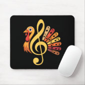 Tapis De Souris Music Note Symbol Turkey Teacher Fall Thanksgiving (Avec souris)