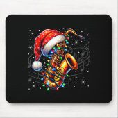 Tapis De Souris Music Notes Treble Clef Christmas Saxophone Jazz M (Devant)