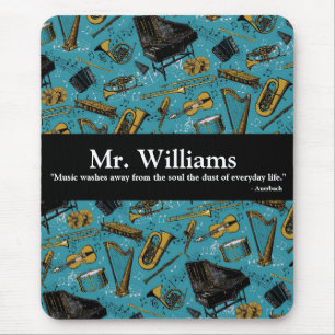 Tapis De Souris Music Teacher, Back To School, Instruments