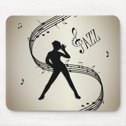 Tapis de souris musical doré pour danse jazz (Devant)
