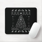 Tapis De Souris Musical Notes Tree Christmas Ugly Sweater Xmas  (Avec souris)