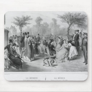 Tapis De Souris Musique, concert militaire dans un jardin public