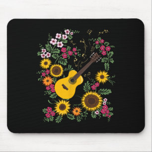 Tapis De Souris Musique de Guitare Ukraine Tournesol Floral Ukrain