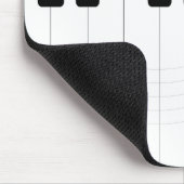 Tapis De Souris Musique de piano noire et blanche (Coin)