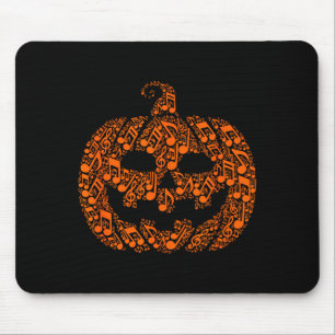 Tapis De Souris Musique drôle d'Halloween Note Musicien Jack O Lan