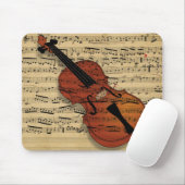 Tapis De Souris Musique Vintage violon (Avec souris)