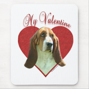Tapis De Souris My Basset Hound Valentine