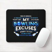 Tapis De Souris My Bowling Excuses Amusant Bowling cadeau (Avec souris)
