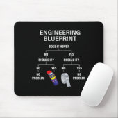 Tapis De Souris My Engineering Blueprint - Funny Engineer (Avec souris)