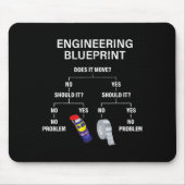 Tapis De Souris My Engineering Blueprint - Funny Engineer  (Devant)