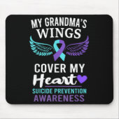 Tapis De Souris My Grandma's Wings Cover Heart Suicide Awareness R (Devant)