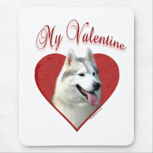 Tapis De Souris My Siberian Husky Valentine : Love Huskies