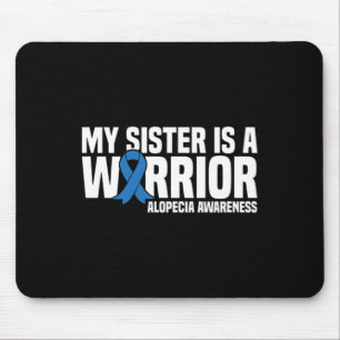 Tapis De Souris My Sister est un Guerrier Blue Ribbon Alopecia Lau