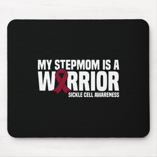 Tapis De Souris My Stepmaman est un guerrier Sickle Cell Awareness (Devant)