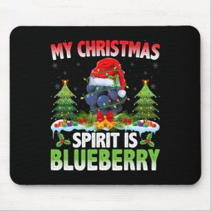 Tapis De Souris Myrtille portant un chapeau de Père Noël - L'espri