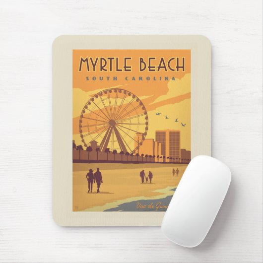 Tapis De Souris Myrtle Beach | Caroline du Sud (Avec souris)